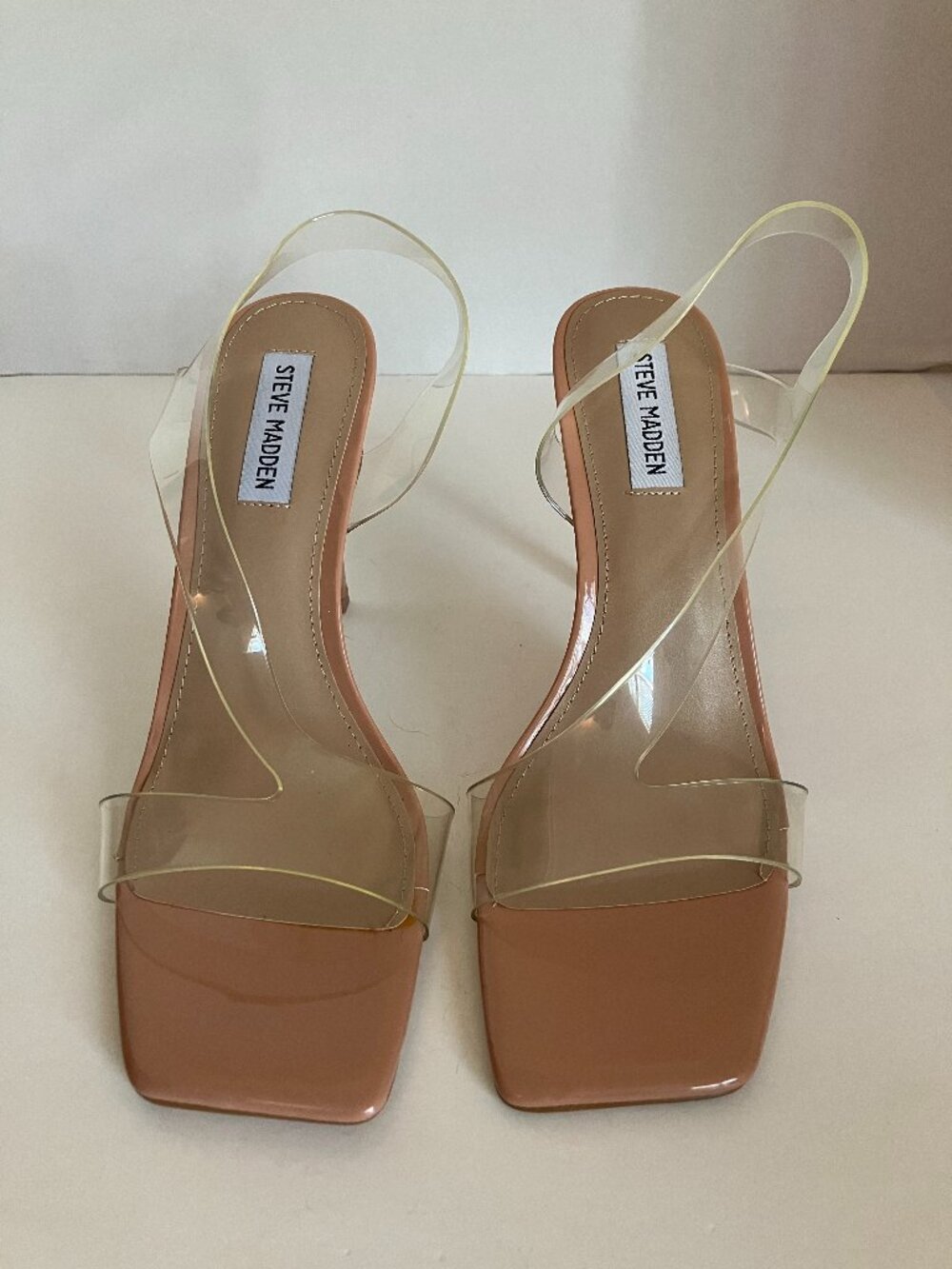 Steve Madden Lilah Womens Heeled Sandals Size 9.5 Like New Clear Straps